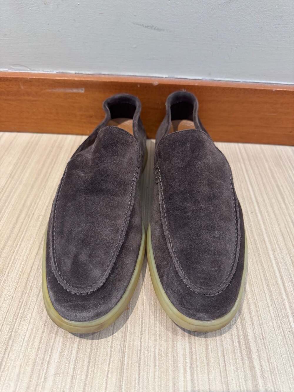 Suitsupply Dark Brown Suede Slip-On Loafers Size US 10